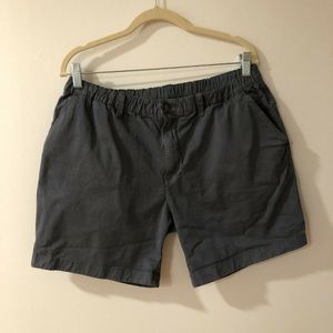 Chubbies "The Khakinators" Black 7” Inseam Elastic Waist Khaki Shorts Size XL